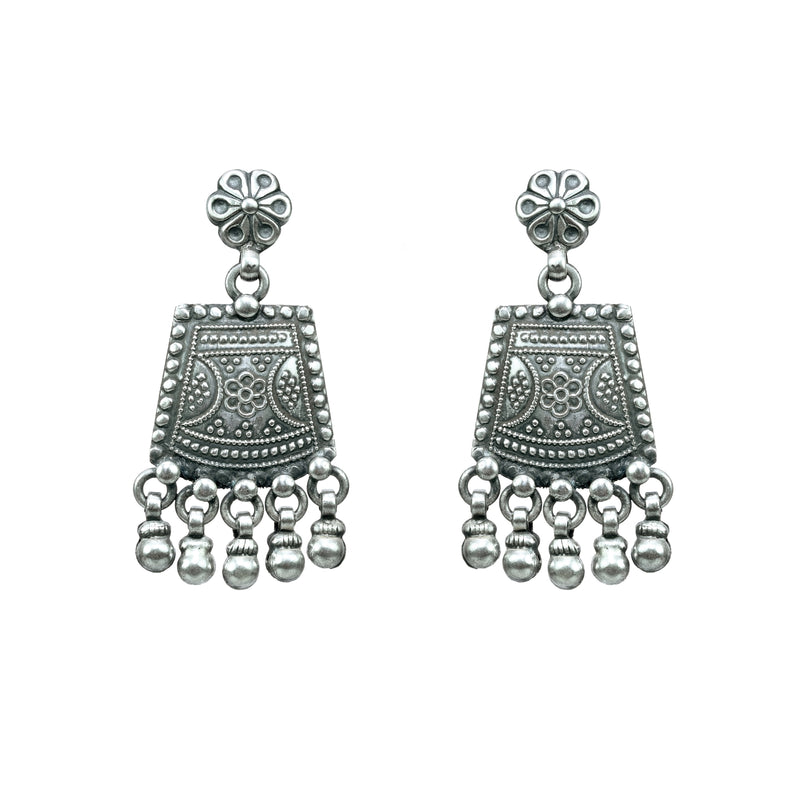 silver earrings, online earrings, fashionable earrings, designer silver  earrings, silver earrings online, earring designs – CLARA